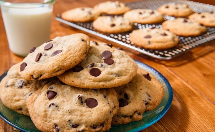 this image shows Chocolate chip cookies