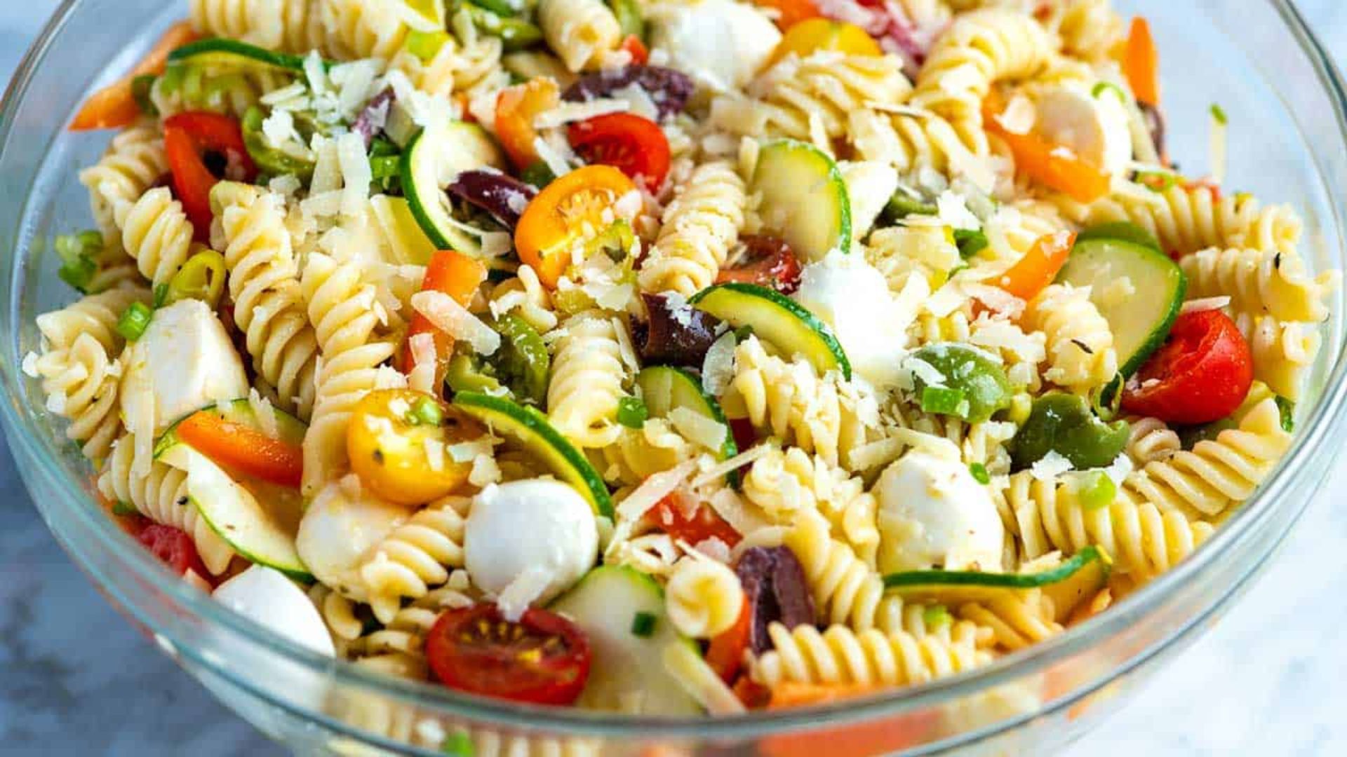 this image shows Homemade Pasta Salad